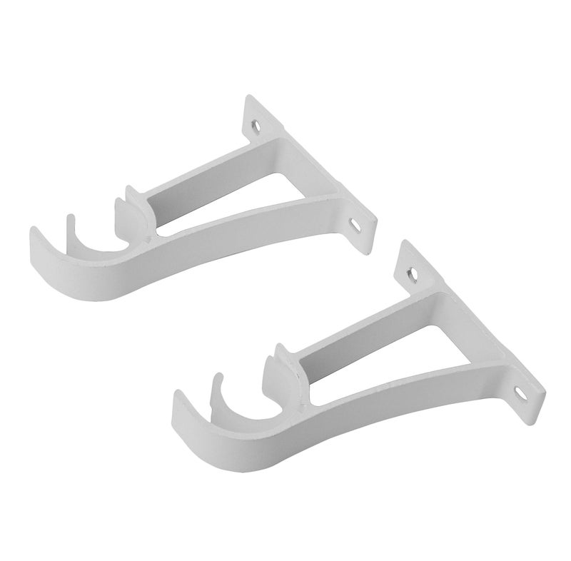 AddGrace 4 Pack Heavy duty Curtain Rod Bracket Single Curtain Rod Holders for 0.8 to 1 Inch Drapery Rod Sturdy Curtain Rod Hooks for Living Room Bedroom Bathroom White - Image 5